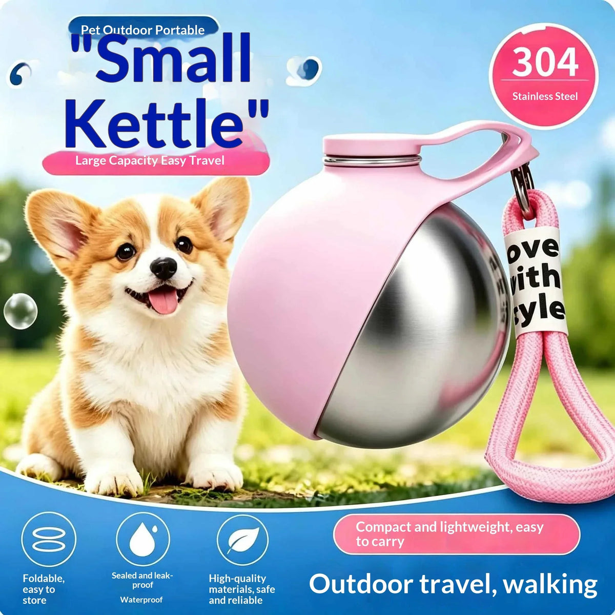 330ml Dog Water Bottle Portable Pet Water - ProPawPet.com