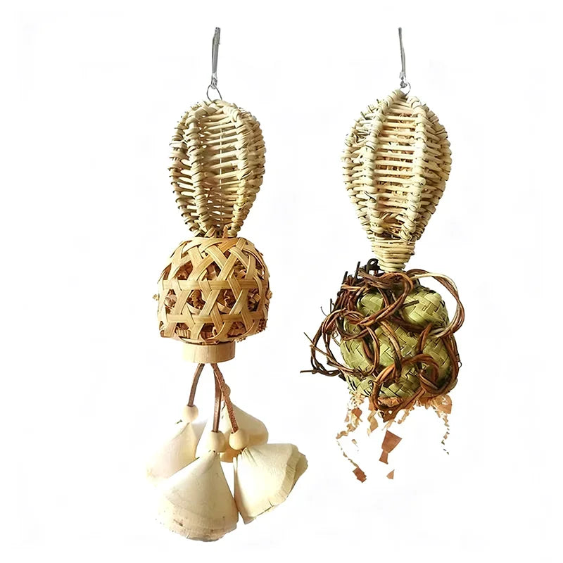 Natural Material Pet Parrot Toy Bird Swing - ProPawPet.com