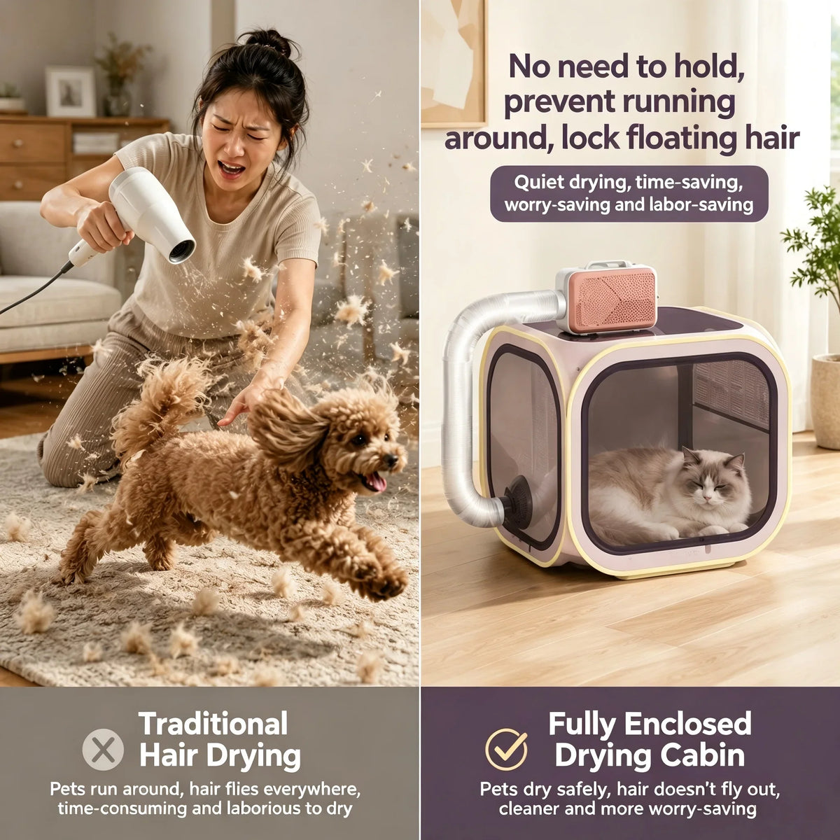 Pet Drying Box Cat Bath Blow Anti-escape - ProPawPet.com