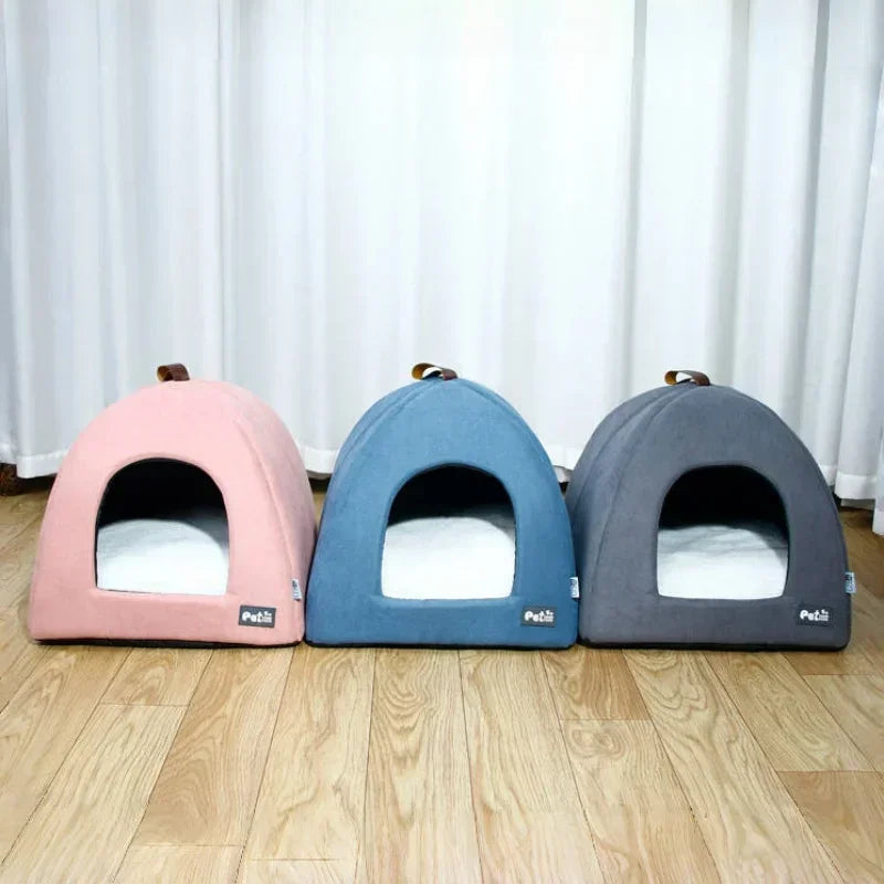 Winter Warm Pet Cave Bed Cat House Tent Soft - ProPawPet.com