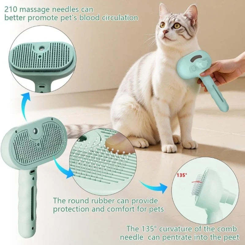 3 in 1 Cat Steam Brush Pet Spray Hair - ProPawPet.com