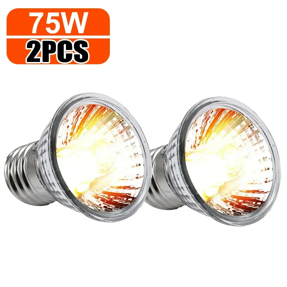25 50 75w UVB Reptile Lamp Bulb Tortoise Basking UV E27 – 9 Colors