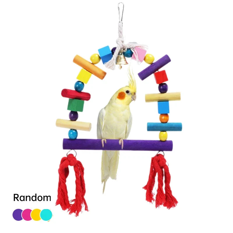 Wood Bird Swing Toys – 4 Colors