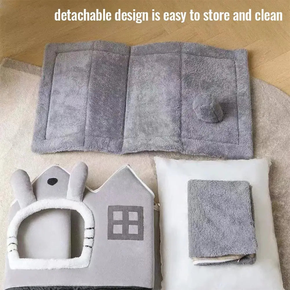 Winter Thickened Foldable Dog House Kennel - ProPawPet.com