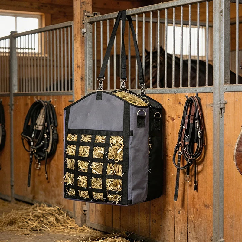 Hanging Horse Straw Bag, Large Capacity Breathable Oxford – 3 Colors