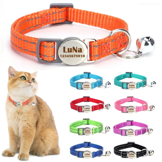 Personalized Cat Collar Pet ID Tag Name - ProPawPet.com