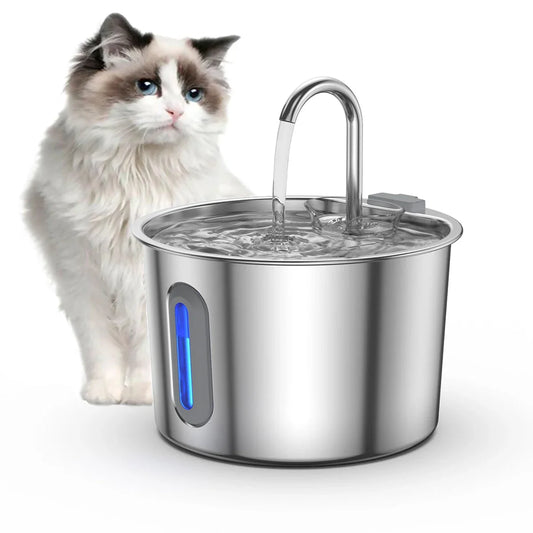 2.2L Stainless Steel Cat Water Fountain,Pet - ProPawPet.com