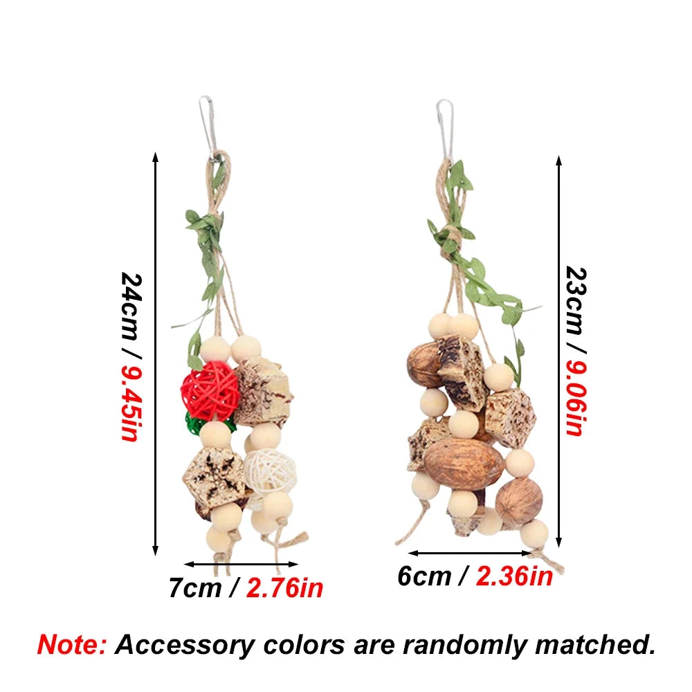 1PC Random Color Wood Hanging Parrot Chewing - ProPawPet.com