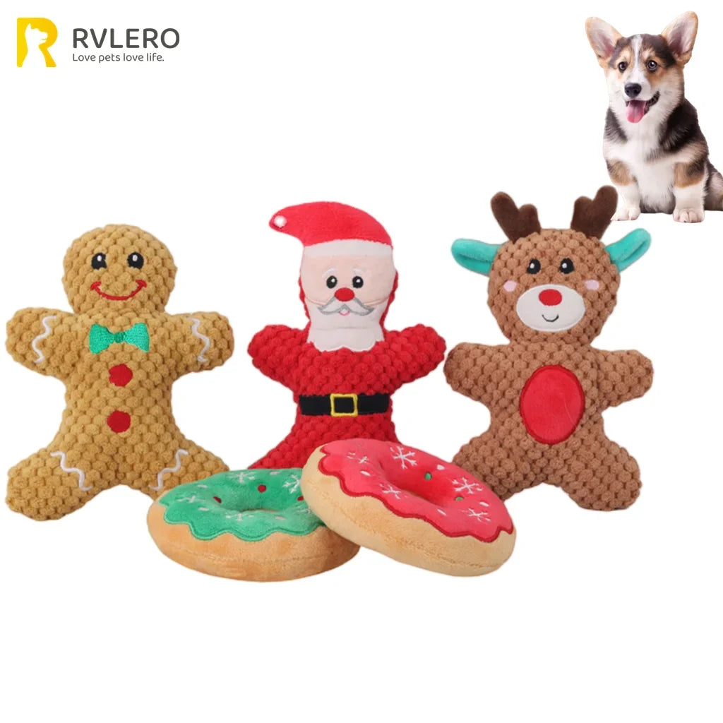 Pet Dog Plush Noise Chewing Toy Santa Elk - ProPawPet.com
