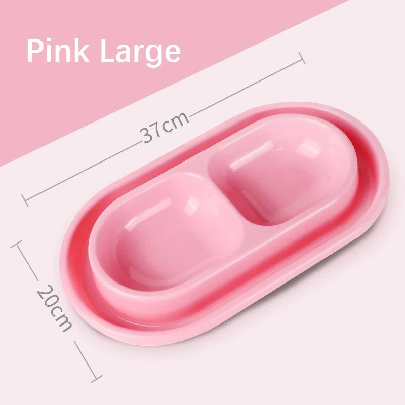 Pet Double Rice Dish Sturdy Durable Ant Resistant Stray Cat – Cat Supplies