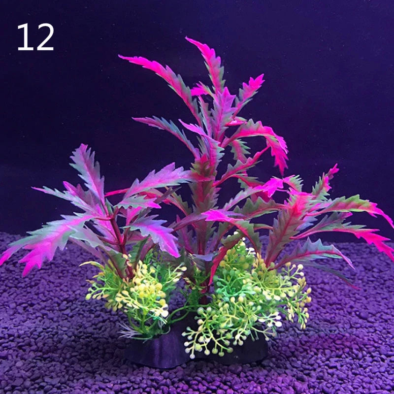 12 Kinds Artificial Aquarium Decor Plants - ProPawPet.com