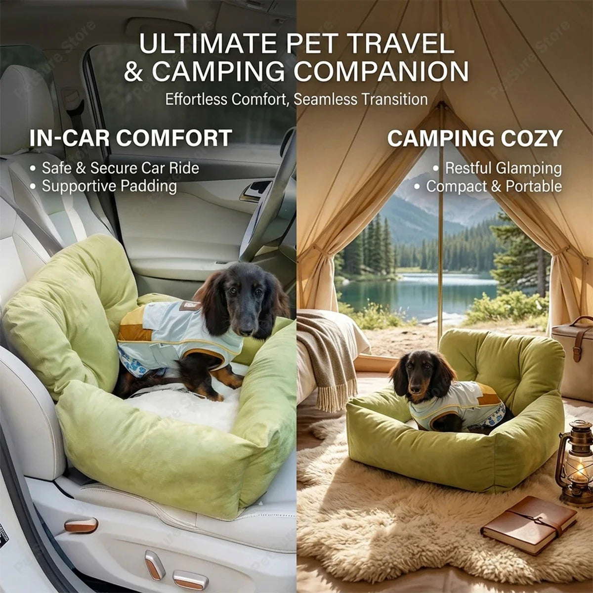 New Pet Car Safety Seat Bed Pad Removable - ProPawPet.com