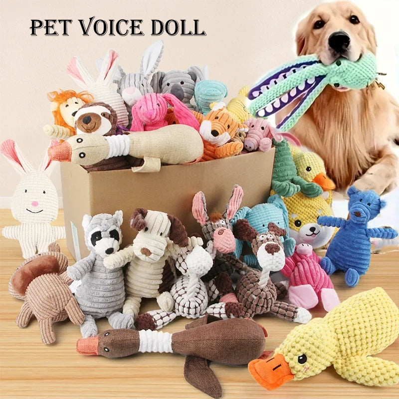 Dog Plush Doll Squeaky Toy Bite Resistant - ProPawPet.com