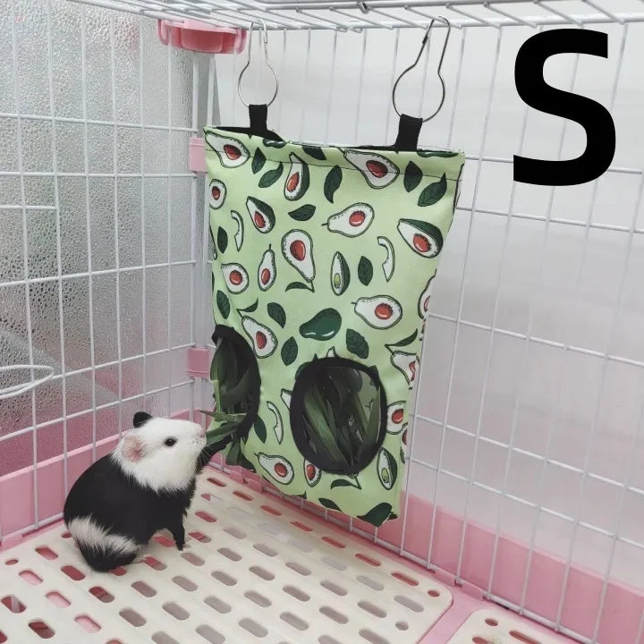 Rabbit Hay Feeder Pouch Oxford Fabric Guinea Pig for Small Pets
