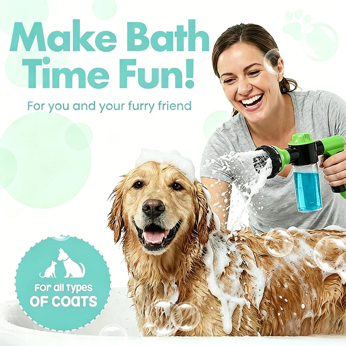 2 in 1 Dog Bathing Sprayer with Built-in - ProPawPet.com
