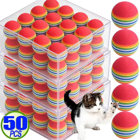Rainbow EVA Cat Toys Ball Interactive Cat - ProPawPet.com