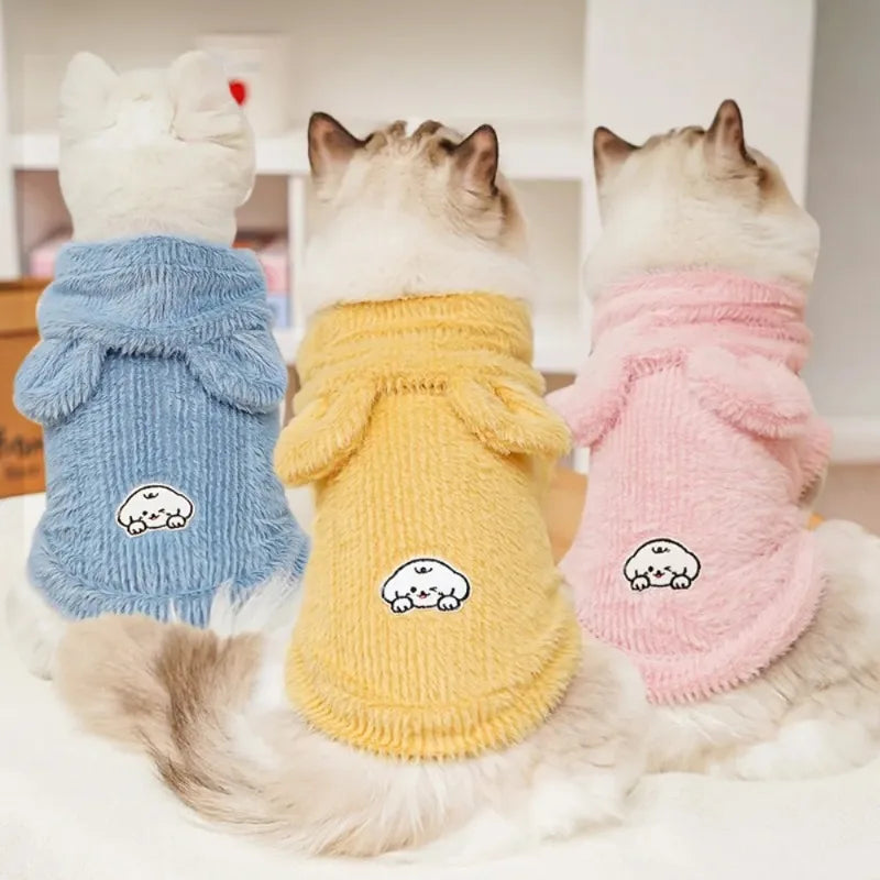 Fashion Cat Dog Hoodie with Buckle Winter - ProPawPet.com