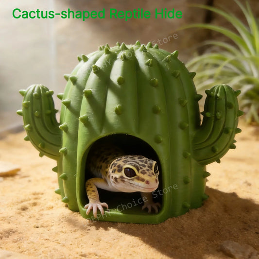 Realistic Cactus Gecko Hideout PETG Reptile - ProPawPet.com