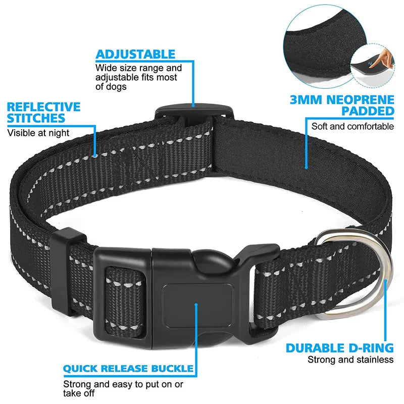 Reflective Pet Collar Adjustable Nylon - ProPawPet.com