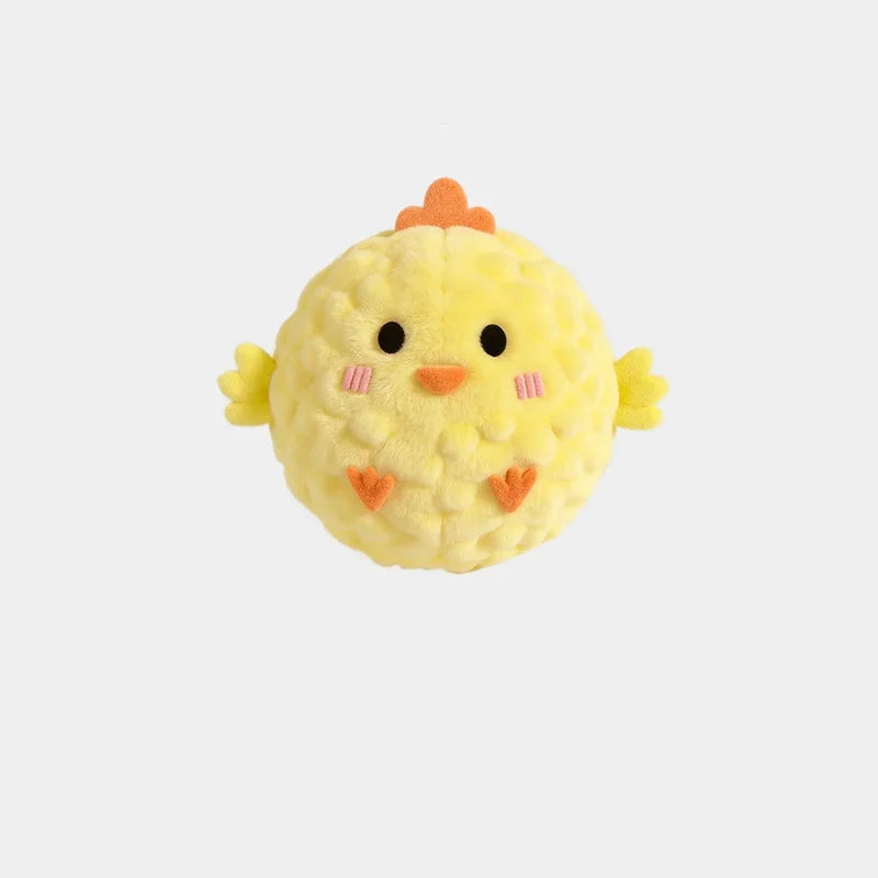 Interactive Mini Plush Bounce Ball Dog Squeaky Toy – photo 12