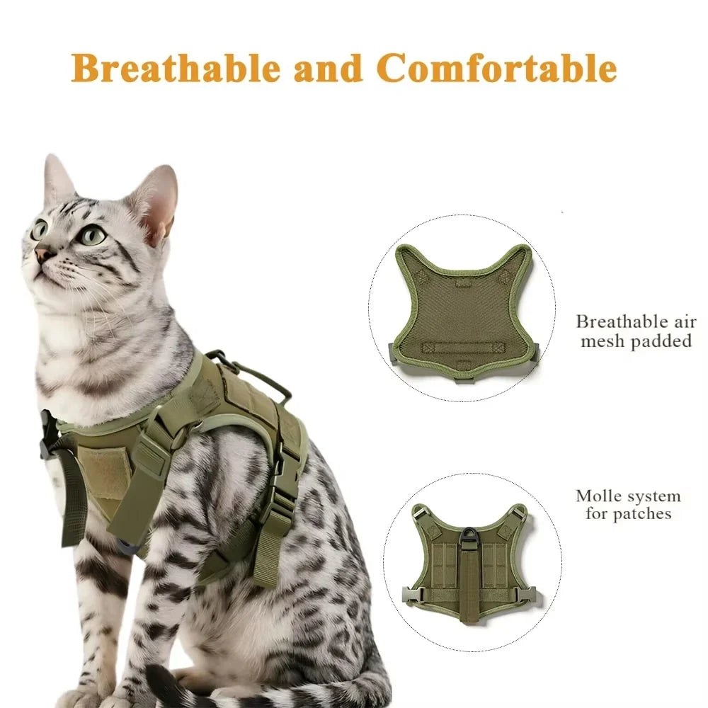 Tactical Cat Harness Vest and Lead Set – photo 6