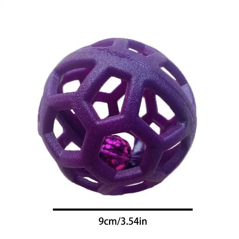 Rubber Chew Resistant Ball with Bell for Medium – 4 Colors