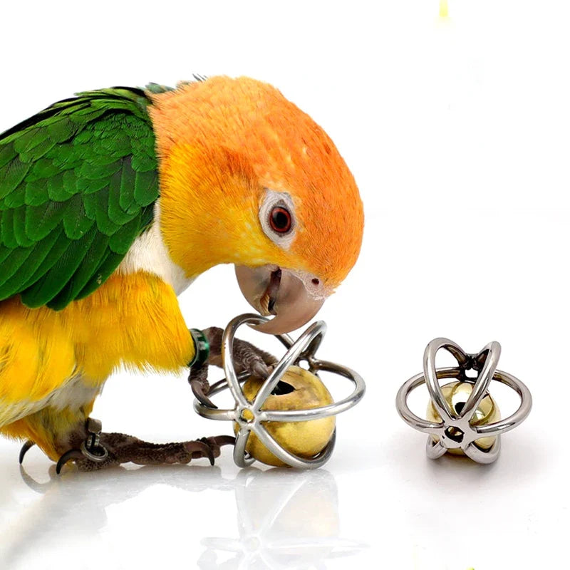 1 Pcs Pet Parrot Toy Hollow Rolling Bell - ProPawPet.com