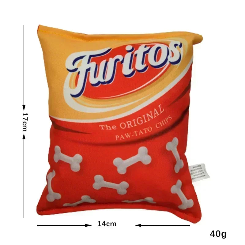Potato Chip Bag Funny Dog Toys Plush - ProPawPet.com