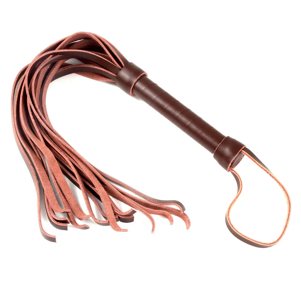 49.5cm Leather Punk Rivet Handle Horse Whip – Whips, Crops & Spurs