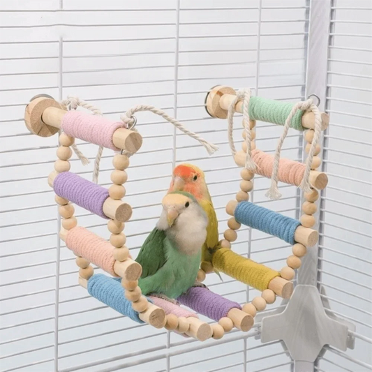 5/8/10 Steps Bird Cotton Rope Ladder Hanging - ProPawPet.com
