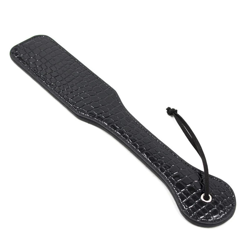 32cm Black Bright Leather Paddle Riding - ProPawPet.com