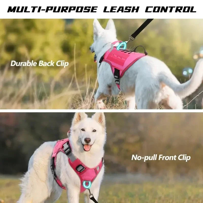 Adjustable No Pull Tactical Dog Harness with - ProPawPet.com