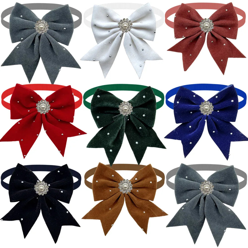 50/100PCS Diamond Bows For Dogs Bowties - ProPawPet.com
