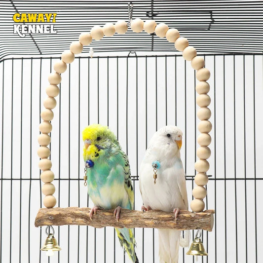 Wooden Bird Swings Training Toy with Hanging - ProPawPet.com