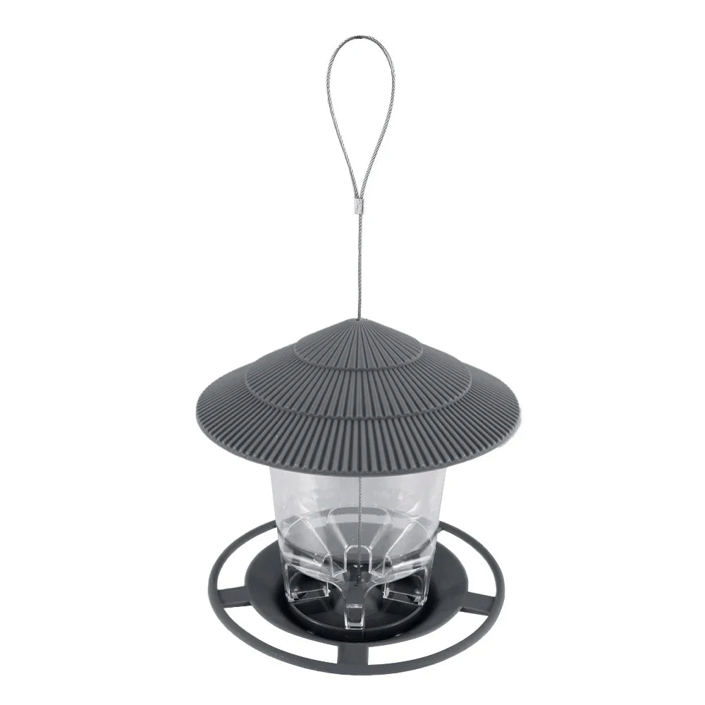 Gazebo Hanging Wild Bird Feeder Automatic Seed Food Container – 3 Colors
