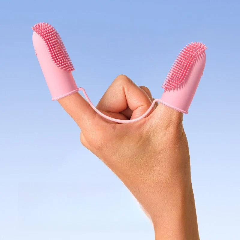 1pc Pet Two Finger Toothbrush Dog Cat Finger - ProPawPet.com