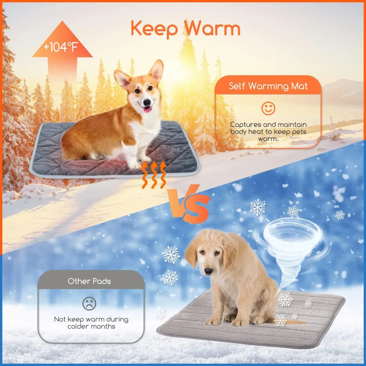 Winter Soft Self Warming Cat Bed with - ProPawPet.com
