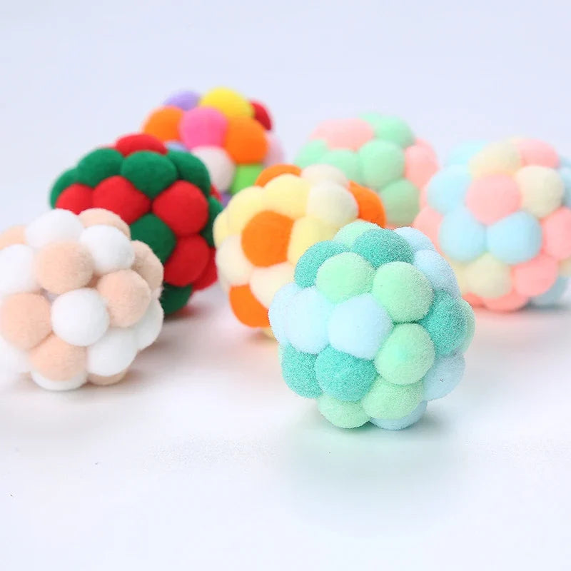 Cat toys Colorful handmade bell ball Elastic - ProPawPet.com