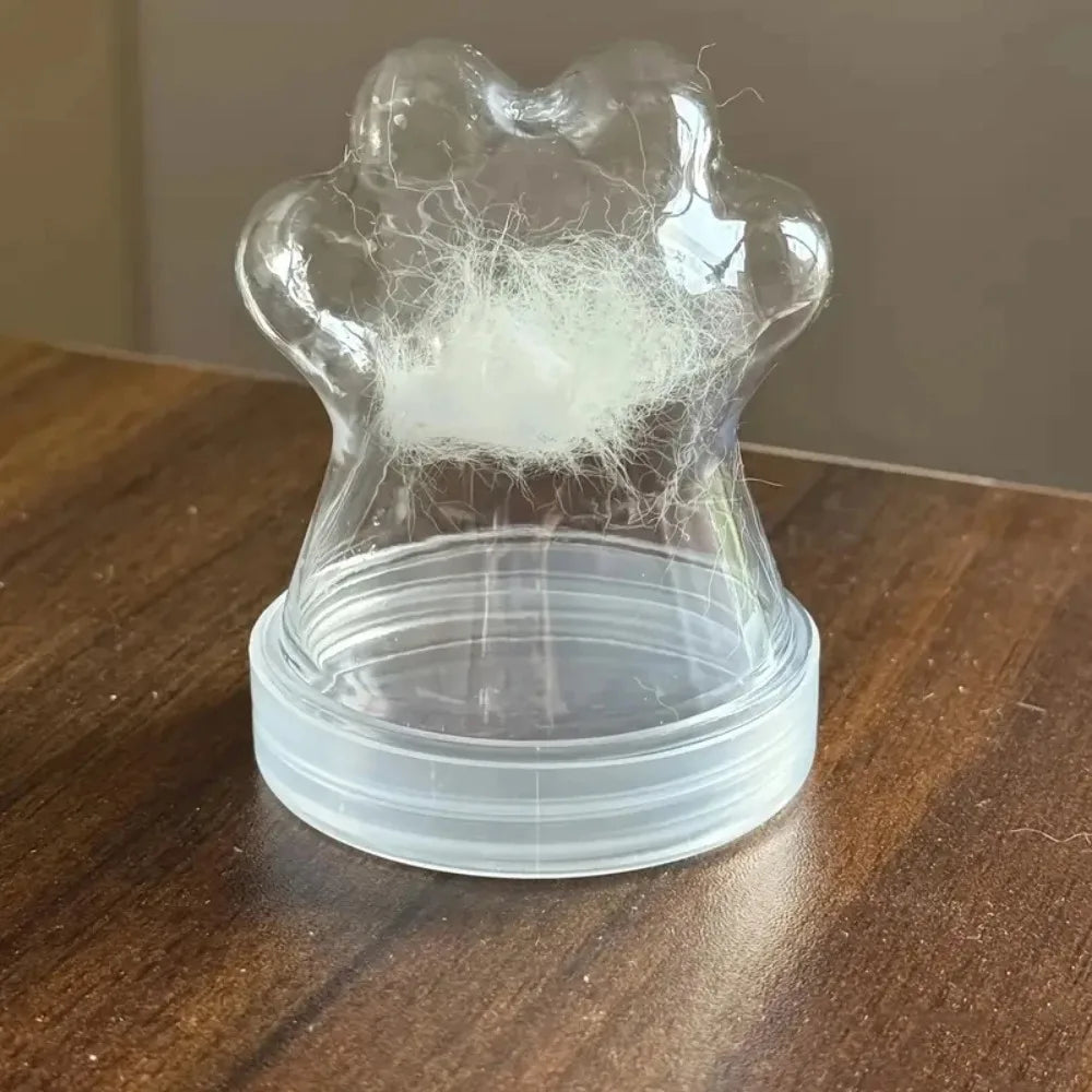 Clear Pet Fur Memorial Bottle Cute Cat Paw Shape Candy Jar – Cat Accessories