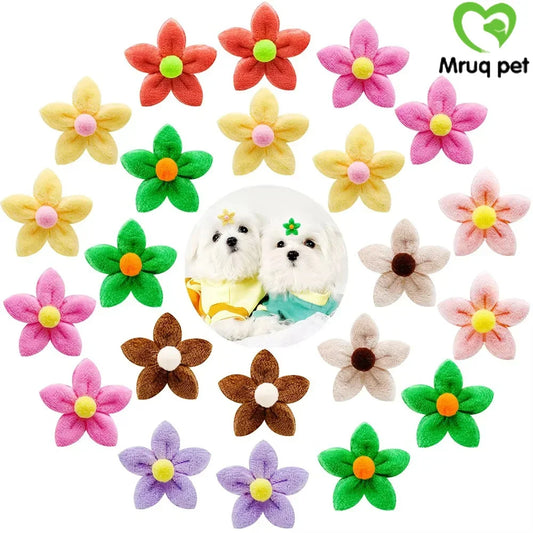 10/20PCS Flower Shape Decoration Cute Dog - ProPawPet.com