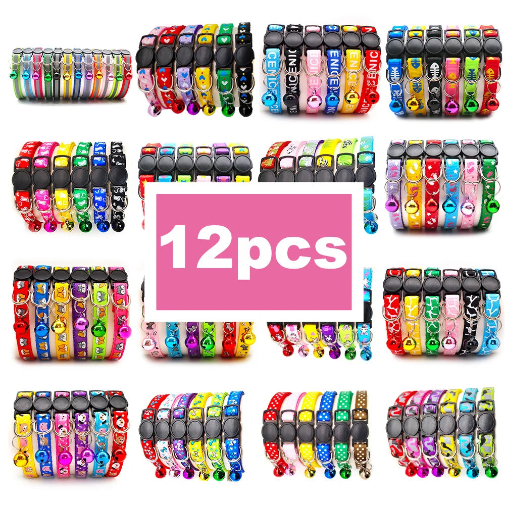 12Pcs Cute Bell Pet Collar Teddy Bomei Dog - ProPawPet.com