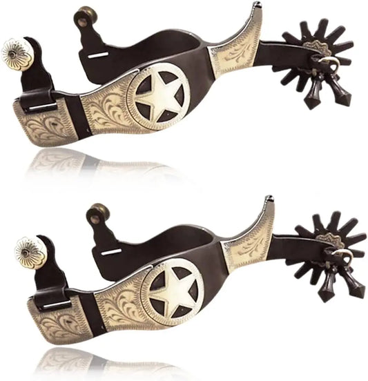 Horse Riding Spurs Antique Brass Western - ProPawPet.com