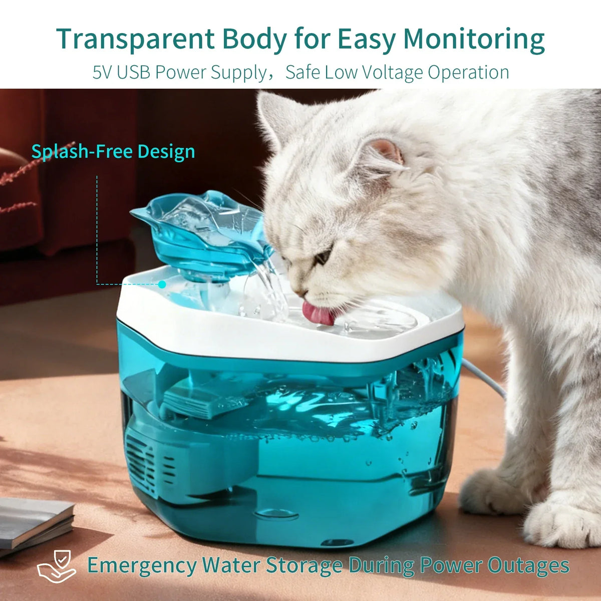 Cat Fountain 1.2L/42.23fl oz Cat Water - ProPawPet.com