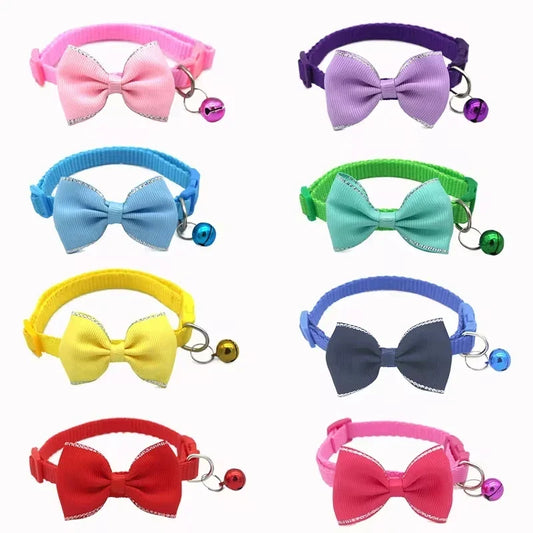 1-3pcs Collars New Pet Bow Bell Collars Cute - ProPawPet.com