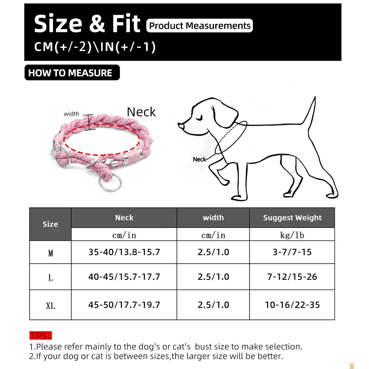 Braid Twisted Design Collar For Dog Strong - ProPawPet.com