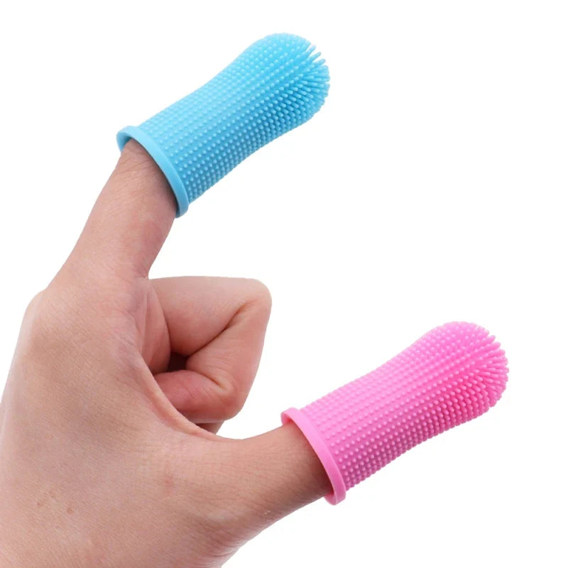 Pet Silicone Finger Cots Toothbrushs Dogs - ProPawPet.com