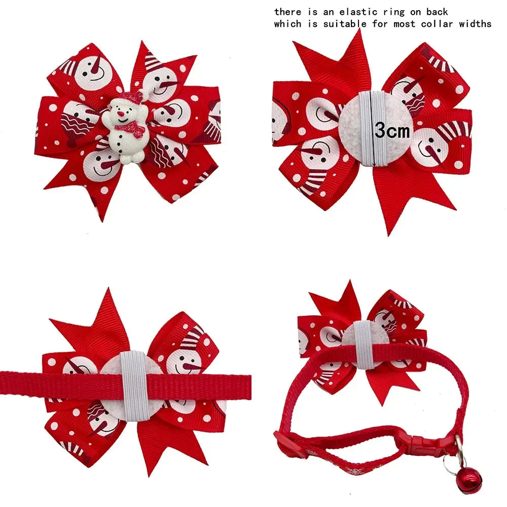 50/100pcs Christmas Flower Collar Dog - ProPawPet.com