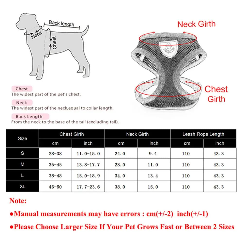 Adjustable Cat Dog Harness Leash Set - ProPawPet.com
