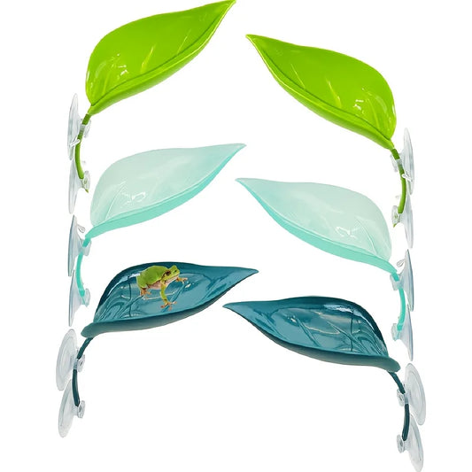 6PCS Reptile Leaf Ledge Set 3 Colors Suction - ProPawPet.com