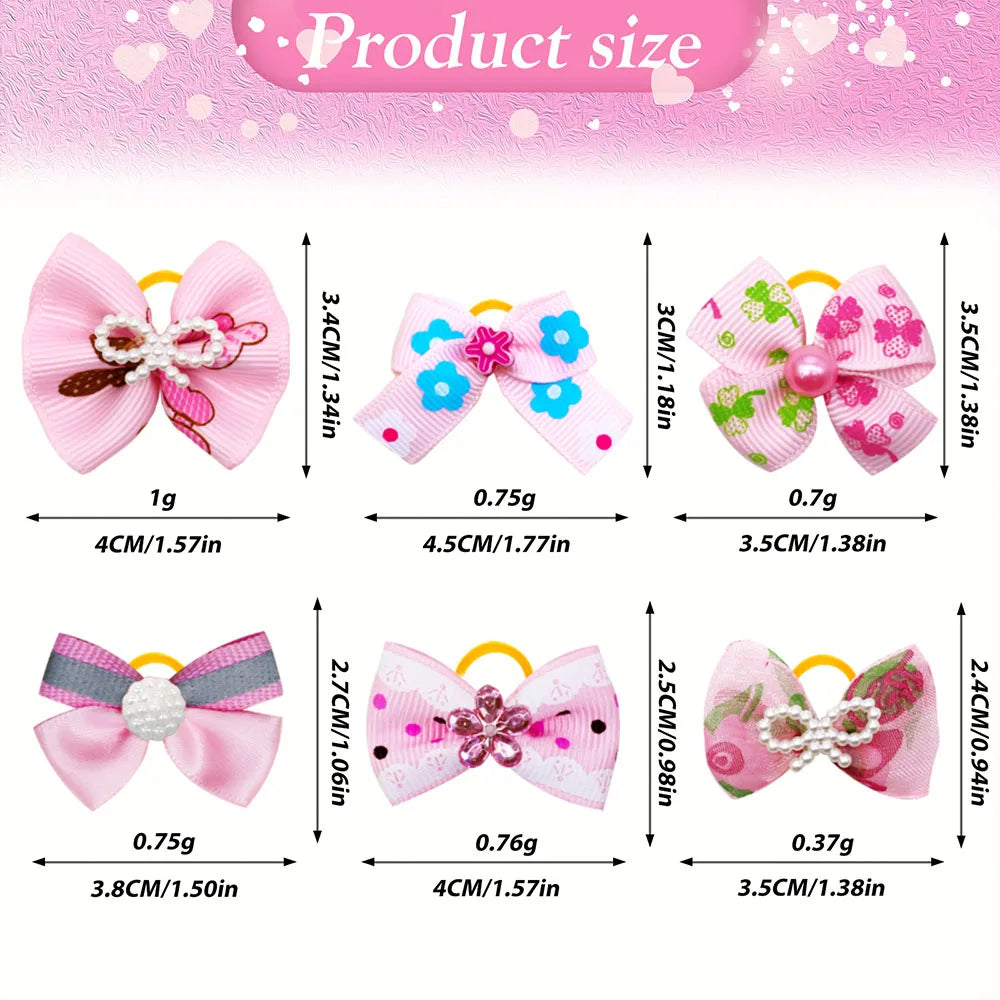 10/20PCS Diamond Puppy Bows Multi Style Dog - ProPawPet.com